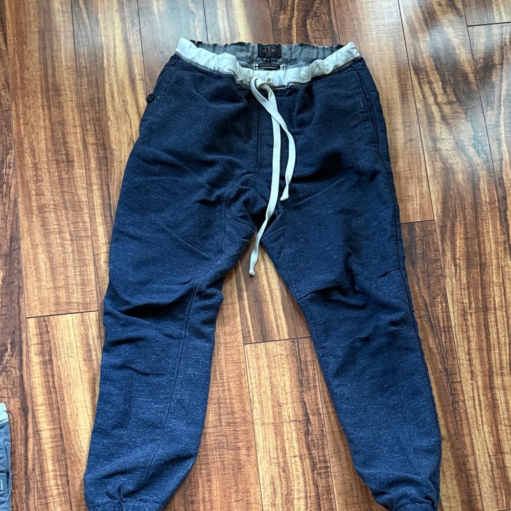 Men's Navy Joggers with Drawstring Waist